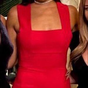 BCBG red formal dress